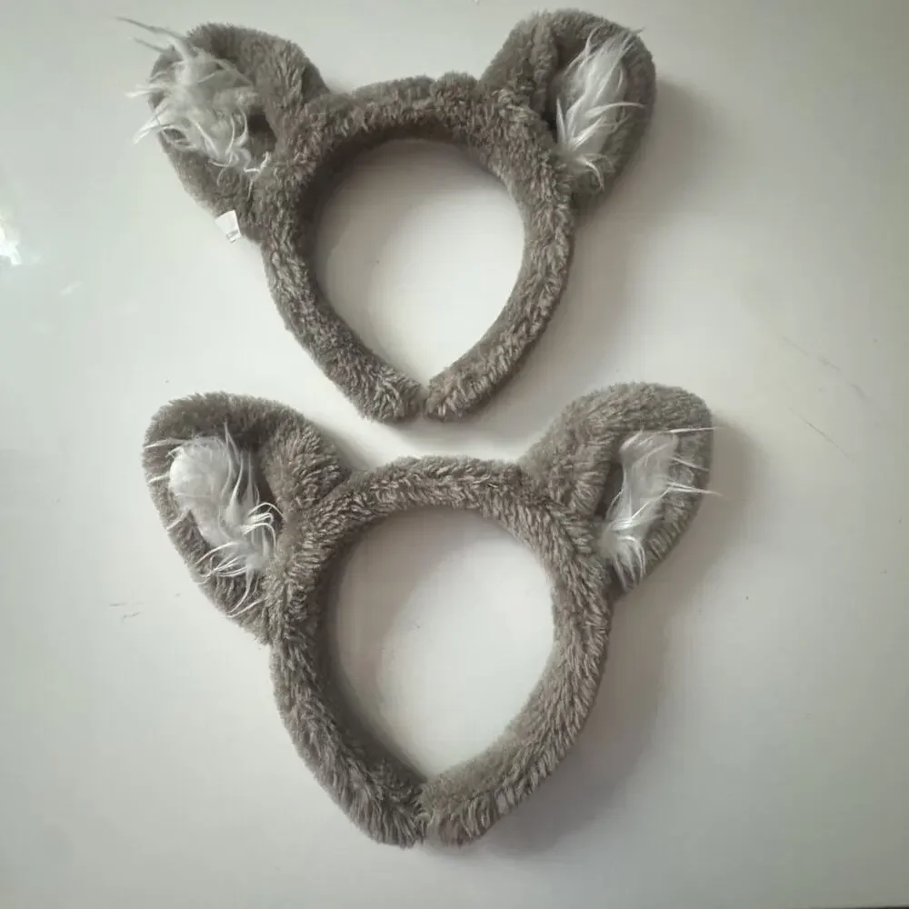 Great Wolf Lodge Wolf Ears Headband Gray Souvenir Pair of 2